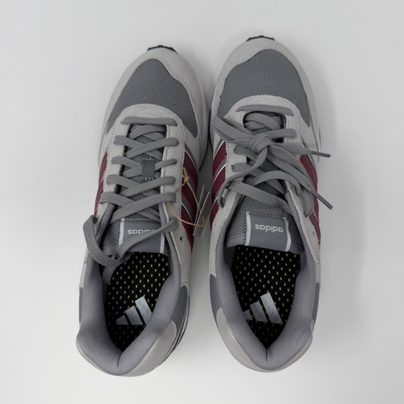 Adidas Run 80s Mens Sneakers Grey Burgundy Navy Retro Sneakers Mens 11 -NWT 1882 - Picture 9 of 14